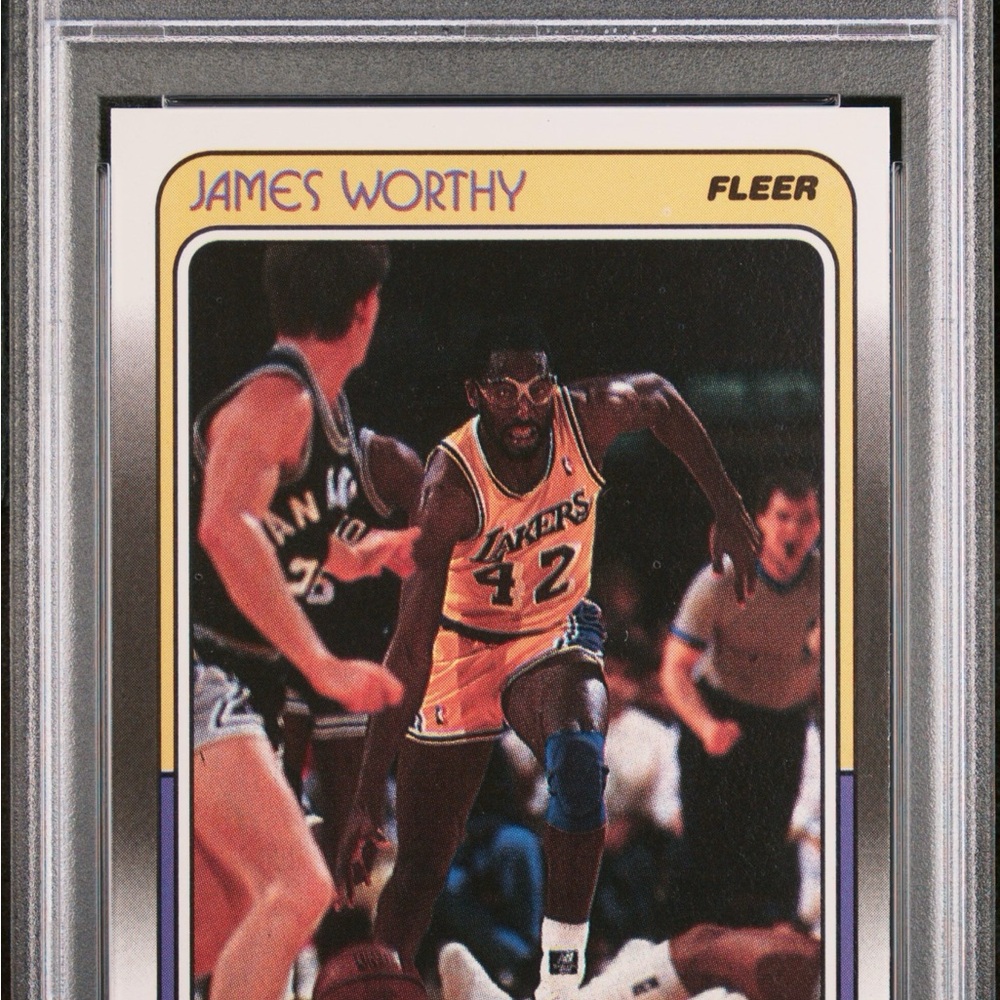1988 Fleer James Worthy #70 PSA 9 LA Lakers